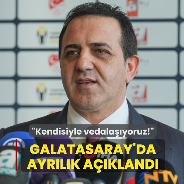 Galatasaray'da ayr�l�k a��kland�! �Kendisiyle vedala��yoruz�