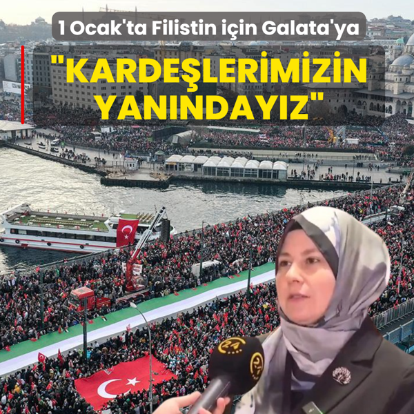 1 Ocak'ta Filistin i�in Galata'ya... T�RGEV Y�netim Kurulu Ba�kan� Hatice Ak�nc� Y�lmaz: Karde�lerimizin yan�nday�z