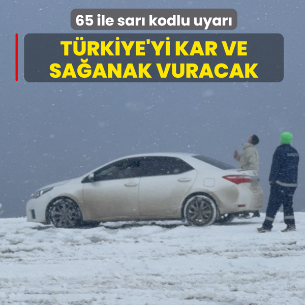 65 ile sar� kodlu uyar�! T�rkiye'yi kar ve sa�anak vuracak
