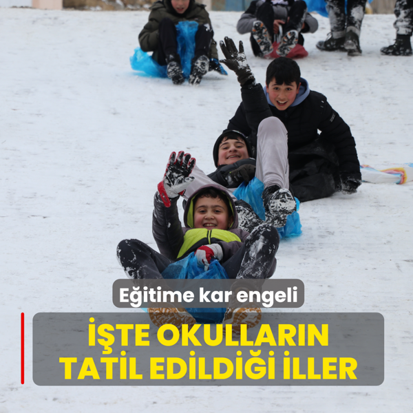 E�itime kar engeli... ��te okullar�n tatil edildi�i iller