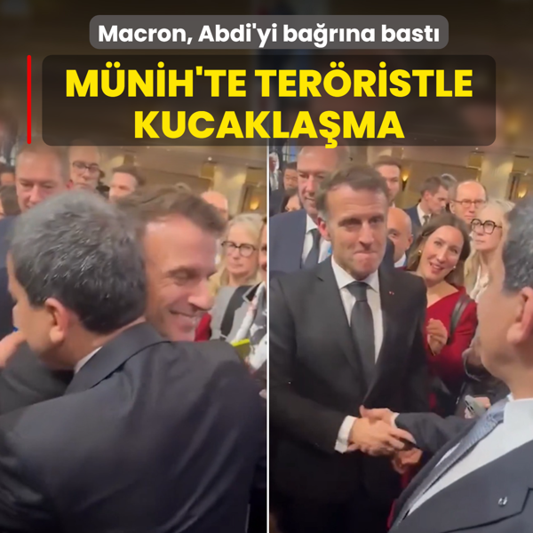 M�nih'te ter�ristle kucakla�ma! Macron, Abdi'yi ba�r�na bast�