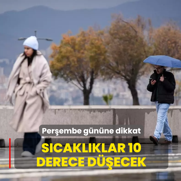 S�cakl�klar 10 derece d��ecek... Per�embe g�n�ne dikkat