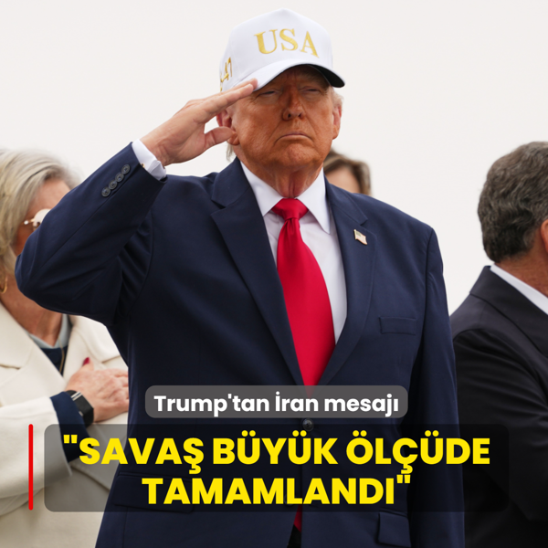 Trump'tan �ran mesaj�... �Sava� b�y�k �l��de tamamland��