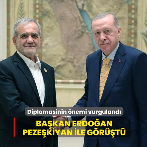 Ba�kan Erdo�an'dan kritik temas... �ranl� mevkida�� Peze�kiyan ile g�r��t�