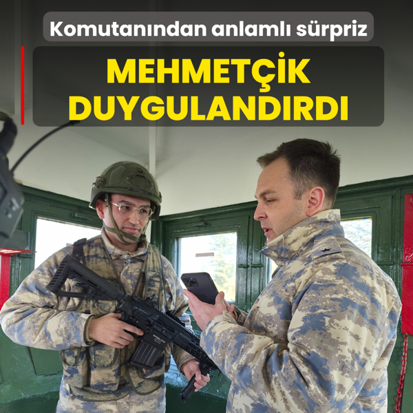 Komutan�ndan anlaml� s�rpriz! Mehmet�i�in annesiyle bayramla�mas� duyguland�rd�