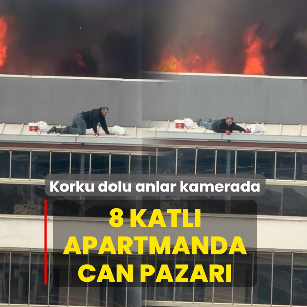 8 katl� apartmanda can pazar�! Korku dolu anlar kamerada