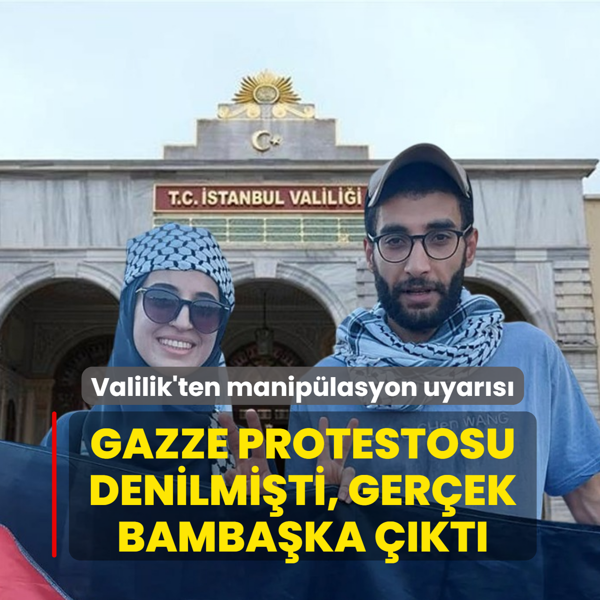 Gazze protestosu denilmi�ti, ger�ek bamba�ka ��kt�! Valilik'ten manip�lasyon uyar�s�
