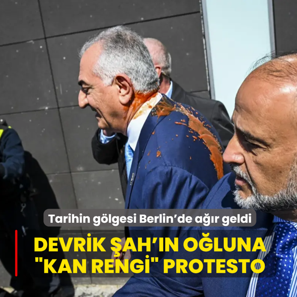 Tarihin g�lgesi Berlin'de a��r geldi: Devrik �ah'�n o�luna �kan rengi� protesto