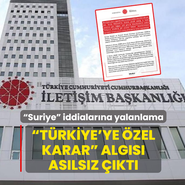 DMM'den  Suriye  iddialar�na yalanlama!  T�rkiye'ye �zel karar  iddias� as�ls�z ��kt�