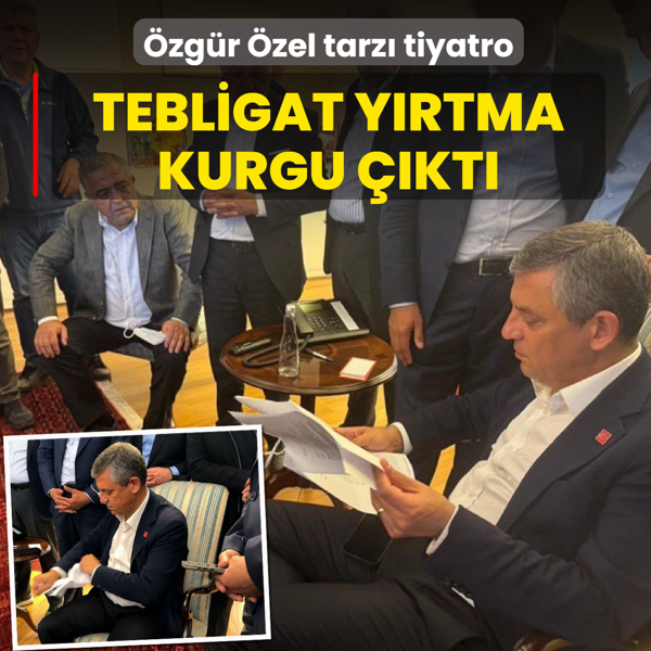 �zg�r �zel tarz� tiyatro! Tebligat y�rtma kurgu ��kt�