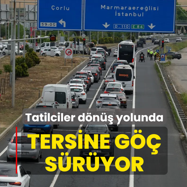 Bayram yolunda tersine g�� s�r�yor