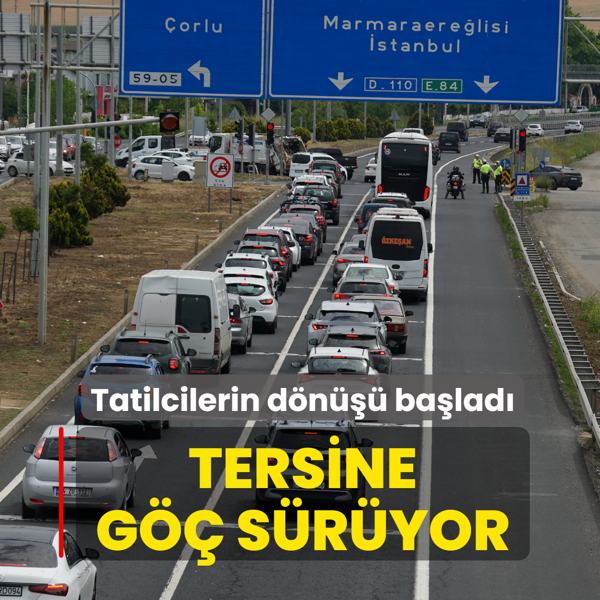 Bayram yolunda tersine g�� s�r�yor