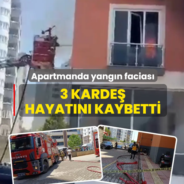 Apartmanda yang�n facias�: 3 karde� hayat�n� kaybetti
