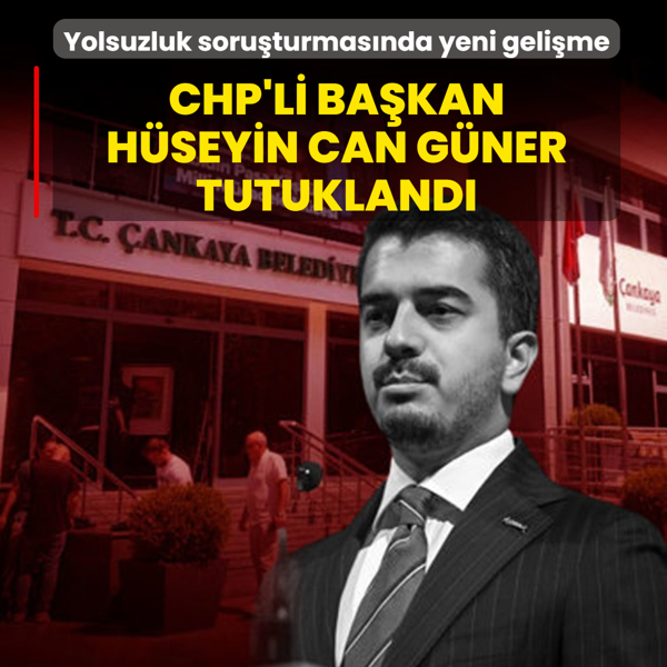 Yolsuzluk soru�turmas�nda yeni geli�me! CHP'li Ba�kan H�seyin Can G�ner tutukland�