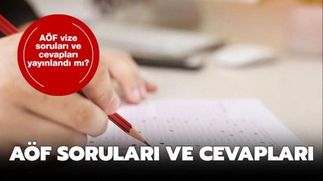 AÖF sınav soruları ve cevapları Anadolu Kampüs'te yayında. .İşte AÖF