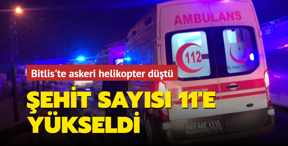 Bitlis'te askeri helikopter düştü... 11 asker şehit oldu