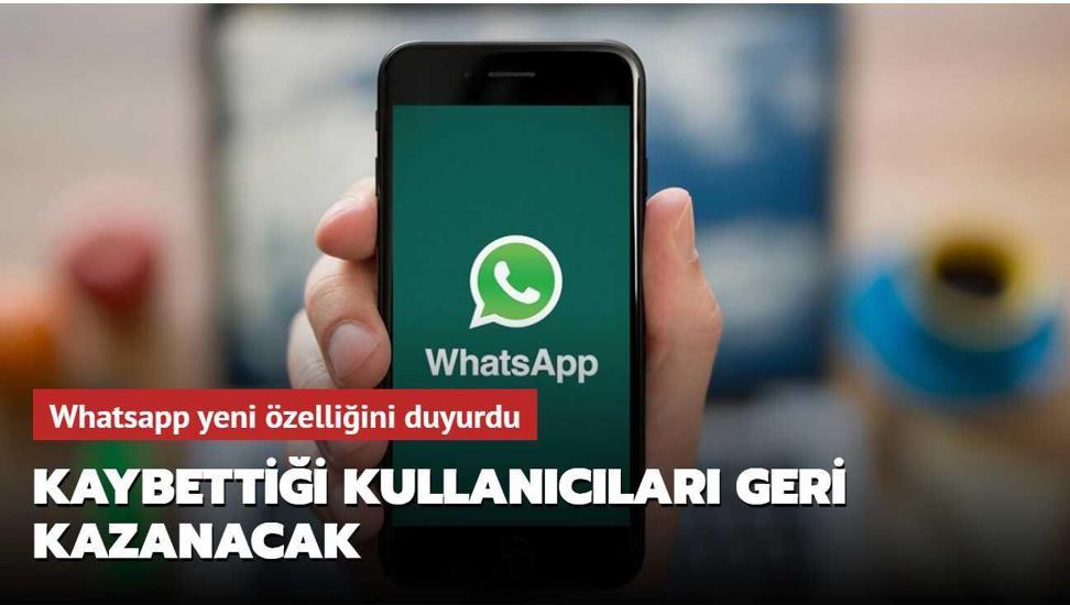 Whatsapp yeni �zelli�ini duyurdu